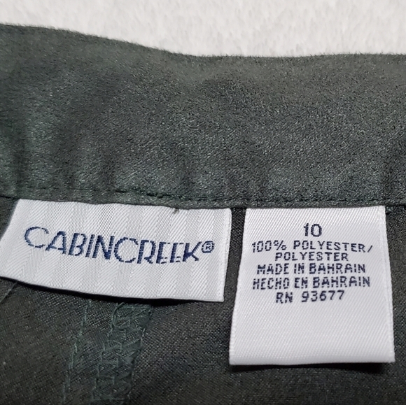 VINTAGE Cabin Creek Olive Green Ultrasuede High Rise Tapered Mom Pants - Picture 9 of 9